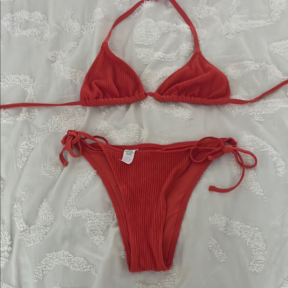 aerie Coral Triangle Bikini Top